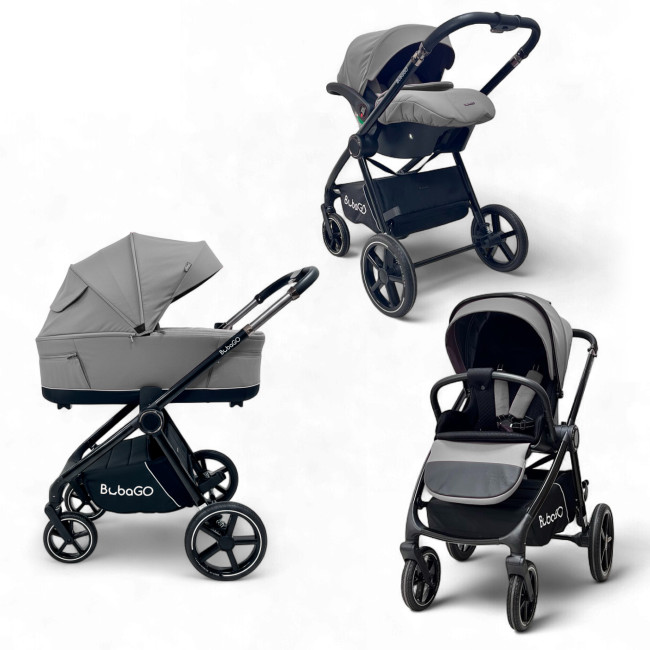 Коляска детская модульная BubaGO Niveta 3 в 1 Серый BG 192-2 Коляска детская модульная BubaGO Niveta 3 в 1 Серый BG 192-2