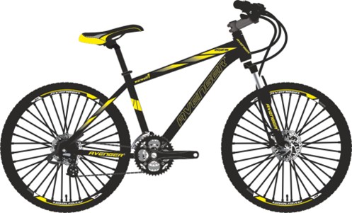 Велосипед Avenger C201D 20 черно-желтый - фото