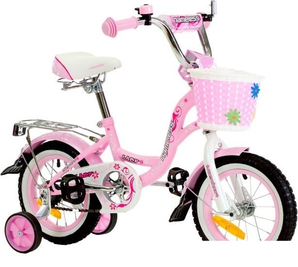 Велосипед Nameless Lady 12 Розово-белый - фото
