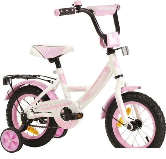 Велосипед Nameless Vector 16 (бело-розовый) - фото
