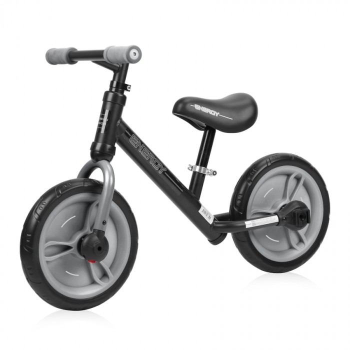 Велосипед-беговел Lorelli Energy Black Grey 2 в 1 Чёрно-серый - фото