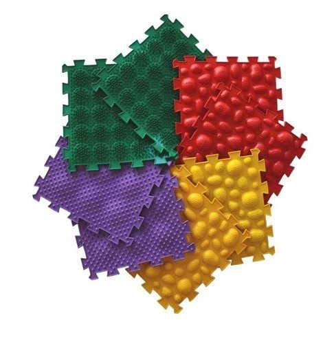 Коврик массажный Орто Пазл Саванна Морские камушки от 1 года Микс 3  - фото