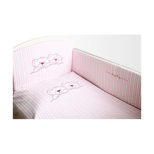 Комплект в кроватку Lappetti 6 предметов Тигрята (Жёлтый, Розовый, Голубой) - фото