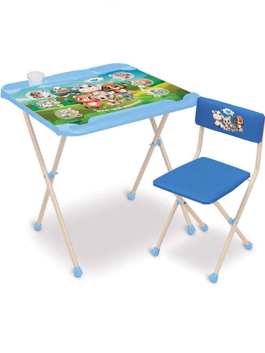 Комплекты детской складной мебели со столом и стулом от 3 до 7 лет Nika - фото