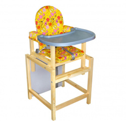 Стул-стол для кормления СЕНС-М СТД 07 желтый - фото