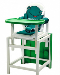 Стул-стол для кормления СЕНС-М Babys Froggy зеленый - фото