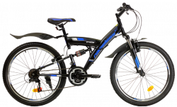 Велосипед Nameless V4100 (черный/синий) - фото