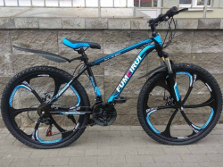 Велосипед на литых дисках Mikado Fumeirui Black Hard 26 2021 Синий - фото