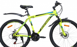 Велосипед Avenger C263D 26 Cине-желтый 2021 - фото