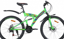 Велосипед Avenger F260D 26 зелено-синий 2021 - фото