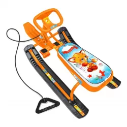 Снегокат Ника Тимка Спорт 2 С лисёнком Оранжевый каркас ТС2/Л2 - фото