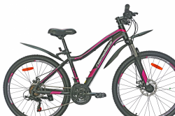 Велосипед Nameless J6500DW 26 Чёрно-розовый 2022 - фото