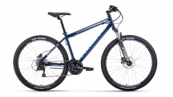 Велосипед Forward Sporting 27.5 3.0 Disc Темно-сине-серый 2021 - фото