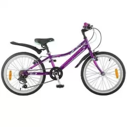 Велосипед Novatrack Alice 20 Фиолетовый 6 скоростей 2021 - фото