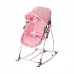 Манеж-колыбель кроватка Lorelli Alicante 2в1 Pink Розовая - фото2