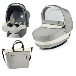 Коляска для новорожденного Peg Perego Set Elite Luxe Opal (короб, автокресло, сумка) - фото