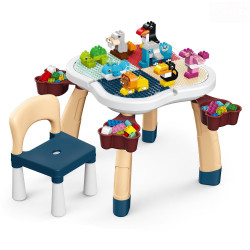 Стол для игры с конструктором + конструктор + стул Pituso 100элементов 61х61х52см HW20088530 - фото