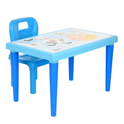 Набор Столик+1 стульчик Pilsan Blue Голубой 70х47х43,5см 03516 - фото