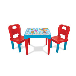 Набор детской мебели Стол+2 стула Pilsan Blue Красно-голубой 50,5х50,5х45,5см 03414 - фото