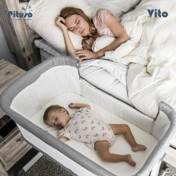 Колыбель Приставная кроватка Pituso Vito Light Grey Светло-серый S5-DL-LGrey - фото2