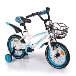 Велосипед детский Mobile Kid Slender 14 Бело-синий - фото