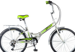 Велосипед Складной Novatrack TG 24 Classic 6 скоростей Зелёный - фото