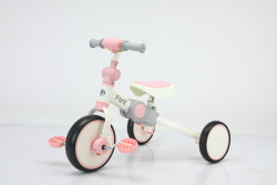 Детский трехколесный велосипед Bubago Flint White Pink Бело-розовый BG-FP-2 Без ручки - фото