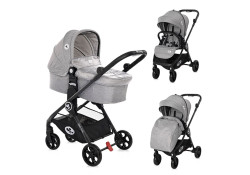Детская модульная коляска Lorelli Patrizia 2в1 Light Grey Светло-серая - фото