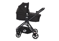 Детская модульная коляска Lorelli Patrizia 2в1 Black 2021 Чёрная - фото2