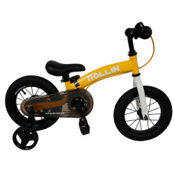 Детский беговел-велосипед Трансформер Bubago Rollin BG-112-2 Yellow Жёлтый - фото