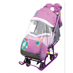 Cанки-коляска Наши Детки 5-2 Со снеговиком Орхидея НДТ5-1/6 - фото
