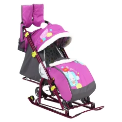 Cанки-коляска Наши Детки 5-2 Со снеговиком Орхидея НДТ5-1/6 - фото2