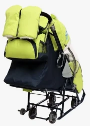 Cанки-коляска Наши Детки 5-2 С жирафом Лимонные НДТ5-1/7 - фото2