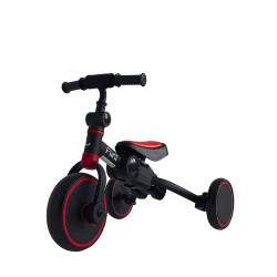 Детский трехколесный велосипед Bubago Flint Black-red Чёрно-красный BG-FP-109-1 Без ручки - фото