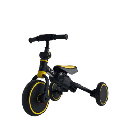 Детский трехколесный велосипед Bubago Flint Black-Yellow Чёрно-жёлтый BG-FP-109-3 Без ручки - фото