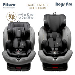 Удерживающее устройство для детей Автокресло 0-36 кг Pituso Roys IsoFix Grey Black Inlay Черный BW21-PRO-Grey\Black - фото2