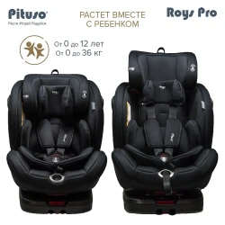 Удерживающее устройство для детей Автокресло 0-36 кг Pituso Roys IsoFix Black Black Inlay Черный BW21-PRO-BLACK - фото2