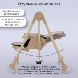 Стульчик-качель для кормления Bubago Pablo Beige Бежевый BG 139-2 - фото2