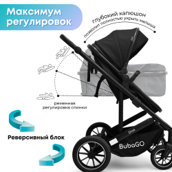 Коляска детская трансформер Bubago Dias  3 в 1 Серый BG 167-2 - фото2