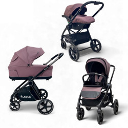 Коляска детская модульная BubaGO Niveta 3 в 1 Лиловый BG 192-4 - фото