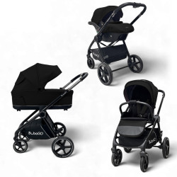Коляска детская модульная BubaGO Niveta 3 в 1 Чёрный BG 192-1 - фото