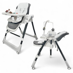 Стульчик Электрокачели Шезлонг 5 в 1 BubaGo Frida Серый BG 174-1 - фото