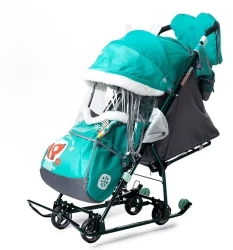 Cанки-коляска Наши Детки 5-1 С лисичкой изумрудный НДТ5-1/4 - фото