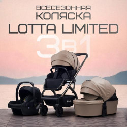 Коляска модульная Bubago Lotta Limited 3 в 1 Черный BG LTD 176-2 - фото2