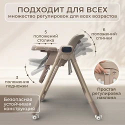 Стульчик для кормления Aurora Бежевый BG 198-2 - фото2