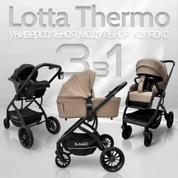 Коляска модульная Bubago Lotta 3 в 1 Мокко BG 150-2 - фото