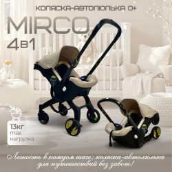 Коляска прогулочная BubaGo Mirco BG 153-3 Бежевый  - фото