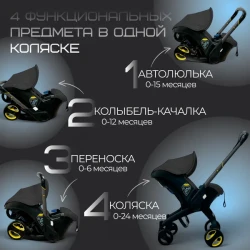 Коляска прогулочная BubaGo Mirco BG 153-1 Черный - фото2