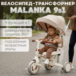 Велосипед трехколесный Bubago Malanka Бежевый BG 211-1  - фото
