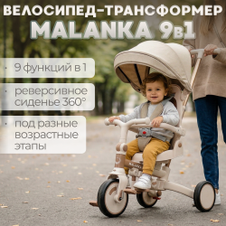 Велосипед трехколесный Bubago Malanka Коричневый BG 211-2  - фото